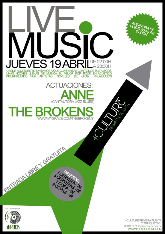 Anne + The Brokens en '+Culture' Primera Planta