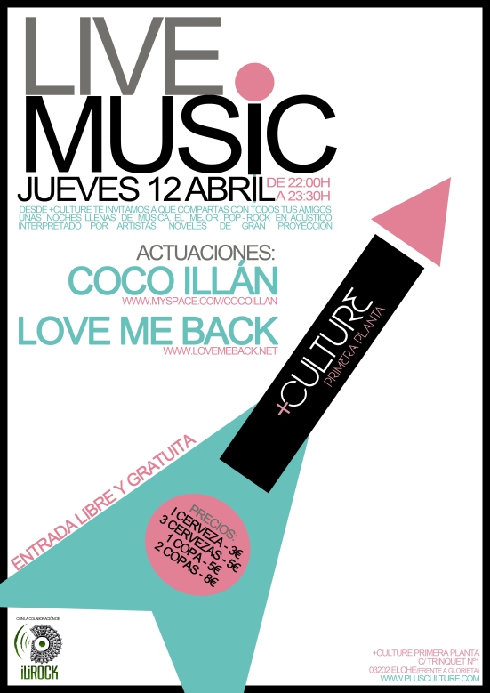 Coco Illán + Love Me Back en '+Culture' Primera Planta